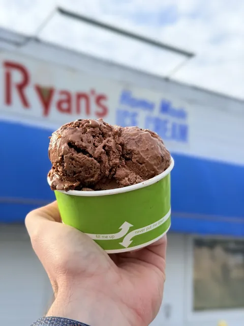 Vegan chocolate peanut butter brownie ice cream in a cup